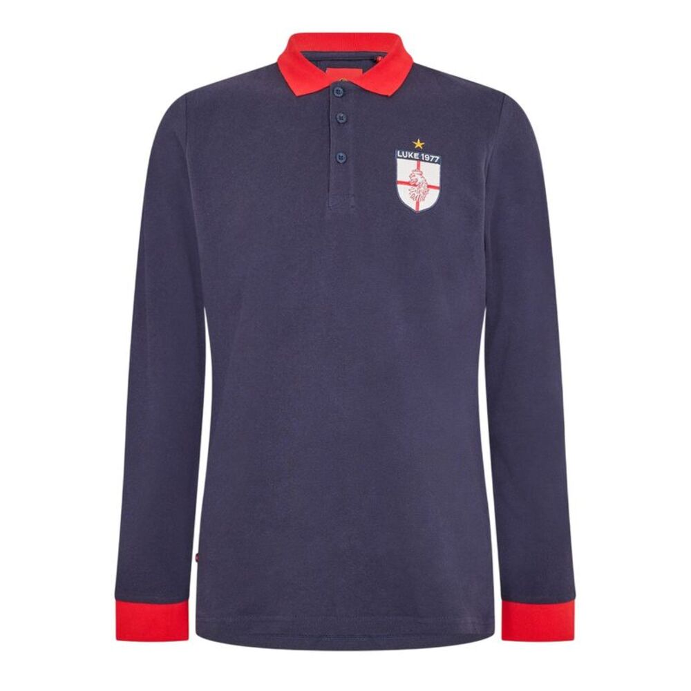 Luke 1977 Mens Bobbys Long-Sleeved Polo Shirt / Navy